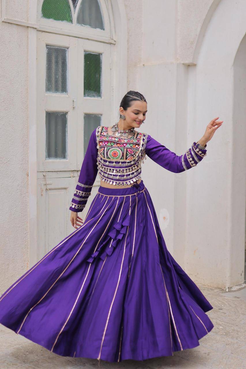 NAVRATRI LW 7145 Roman Purple Bridal lehenga choli supplier